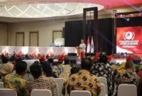 Acara Rapat Kerja Nasional (Rakernas) XVI Asosiasi Pemerintah Kota se-Indonesia (Apeksi) 2023 di Kota Makassar, Sulawesi Selatan. (Dok. Tim Media Prabowo Subainto)