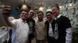 Acara peresmian Posko Pemilih Prabowo-Gibran (Kopi Pagi) di Jalan Gunawarman, Jakarta Selatan. (Dok. TIm Media Prabowo Subianto)
