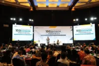 Calon presiden dari Koalisi Indonesia Maju, Prabowo Subianto dalam acara dalam 'Sarasehan 100 Ekonom Indonesia 2023' yang digagas INDEF di Menara Bank Mega, Jakarta Selatan. (Dok. Tim Media Prabowo Subianto)

