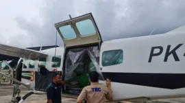 Giat operasi Teknologi Modifikasi Cuaca (TMC) oleh BNPB bersama lintas kementerian/lembaga di Pangkalan Udara Pondok Cabe, Tangerang Selatan. (Dok. Tim Kedeputian Bidang Penanganan Darurat BNPB)