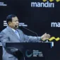 Menteri Pertahanan RI Prabowo Subianto saat menjadi keynote speaker pada acara Mandiri Investment Forum 2024 di Fairmont Hotel Jakarta. (Dok. Tim Media Prabowo)